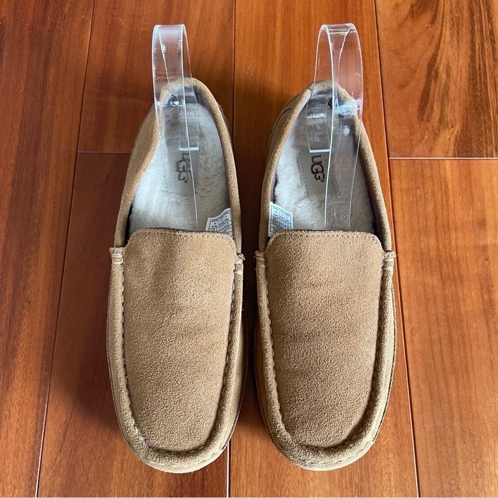 UGG Alder Faux Shearling Lined Suede Camel Slipper Shoes Size 8 - Picture 4 of 12